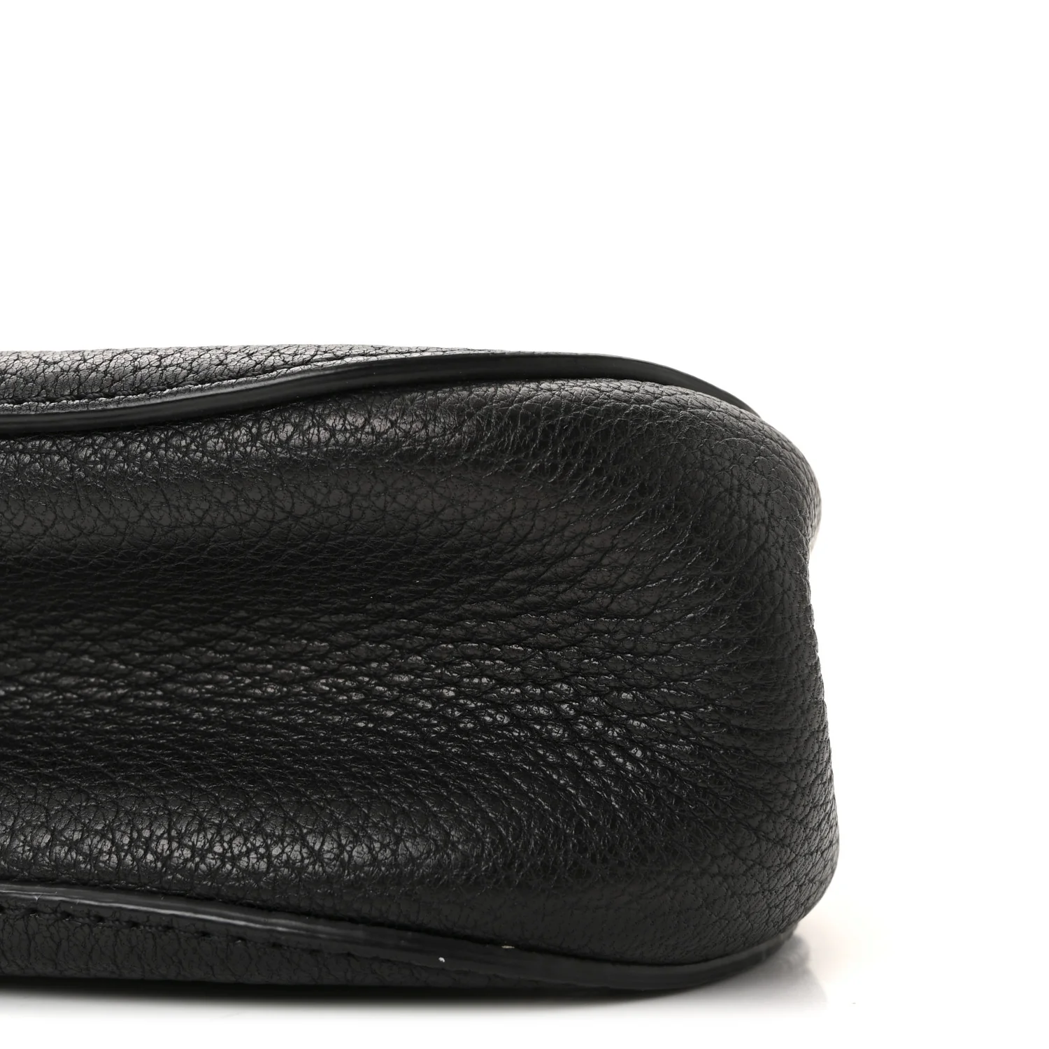 Grained Lambskin Nano Drew Shoulder Bag Black - Top Club