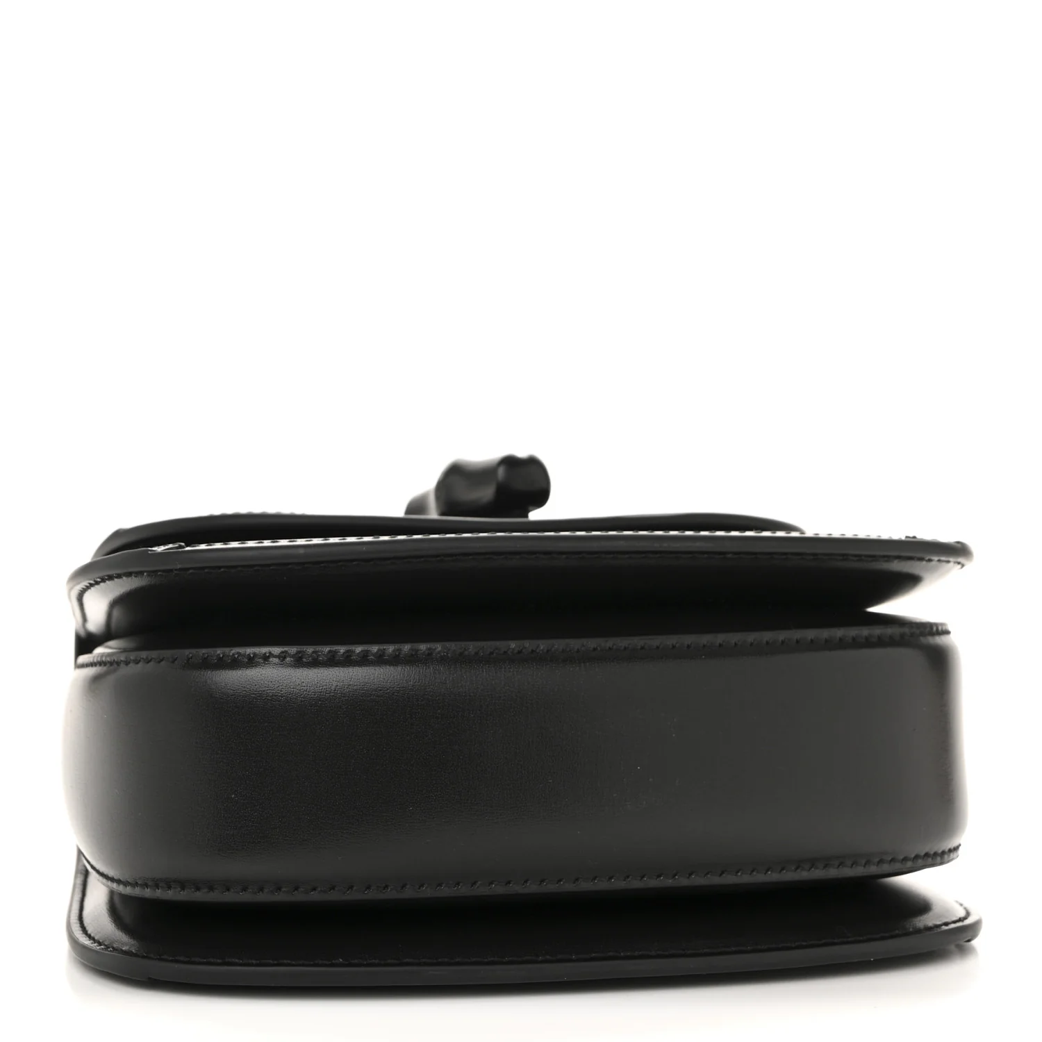 Moire Fabric Calfskin Rhinestone Monogram Monochrome Mini Bamboo 1947 Top Handle Chain Bag Black - Top Club