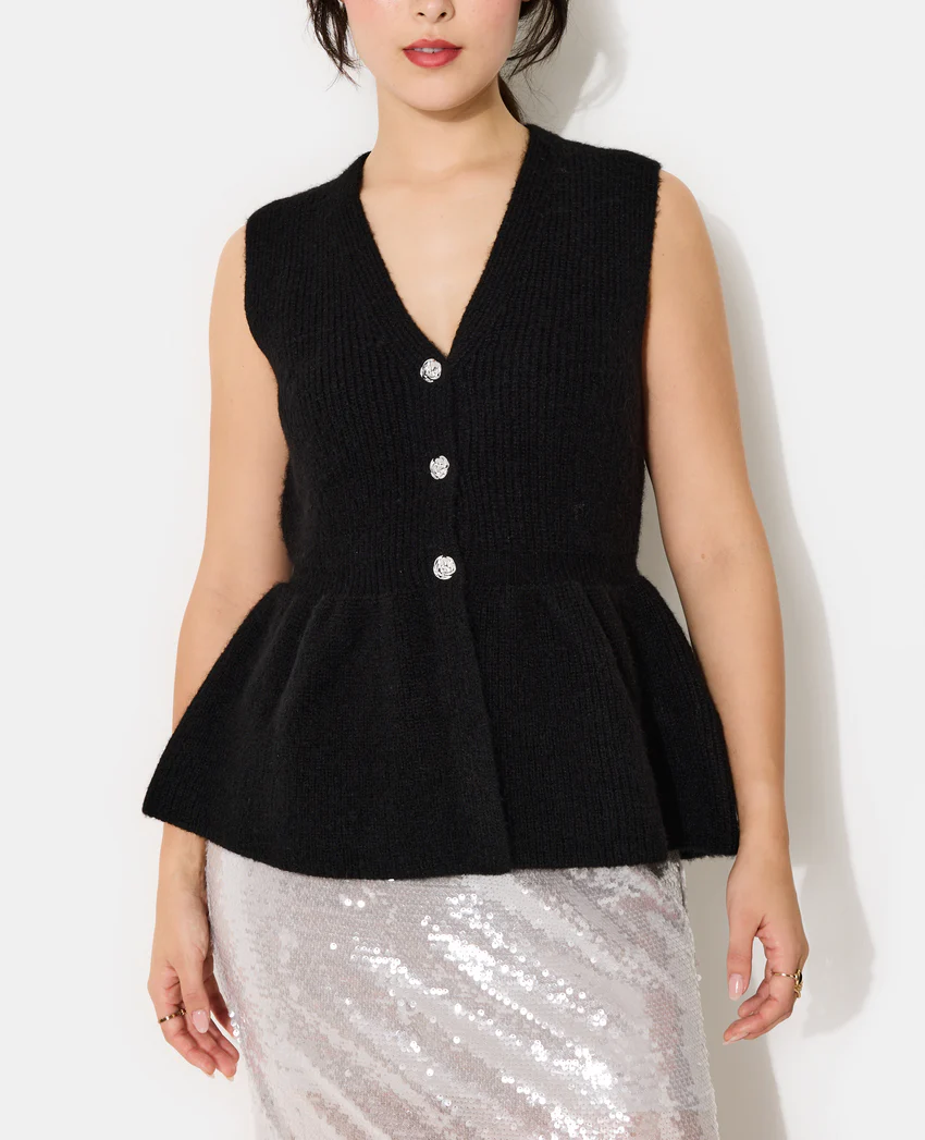 Pimkie Gilet sans manches forme peplum