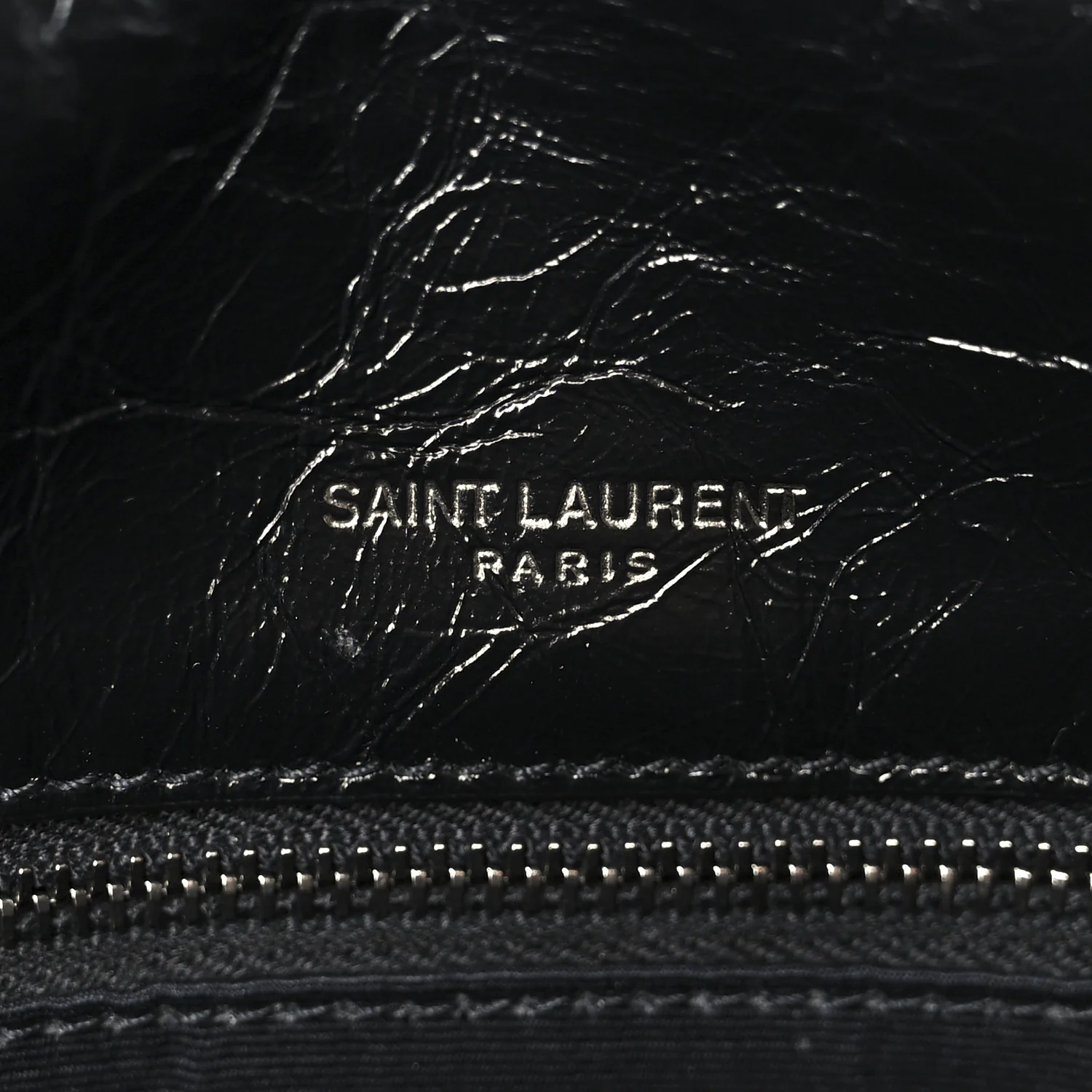 Crinkled Calfskin Matelasse Monogram Large Niki Chain Satchel Black - Top Club