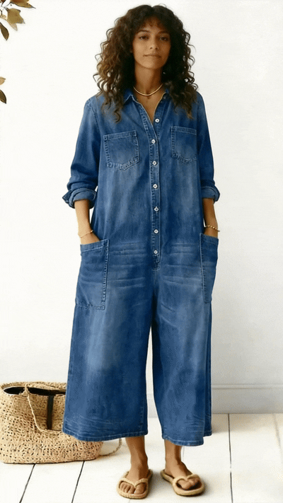 Women's Cozy And Casual Cotton Jumpsuit - Nordfashionstorm - Women's Clothing, Fashion for You - Nordfashionstorm.com