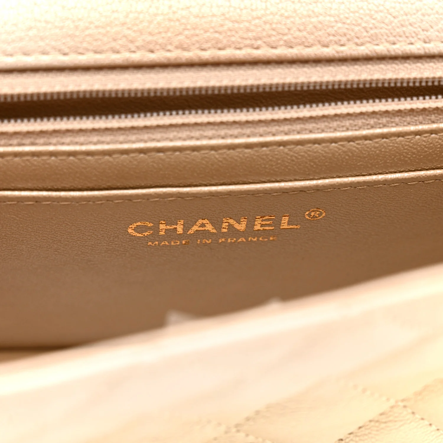Metallic Goatskin Quilted Mini Rectangular Flap Gold - Top Club