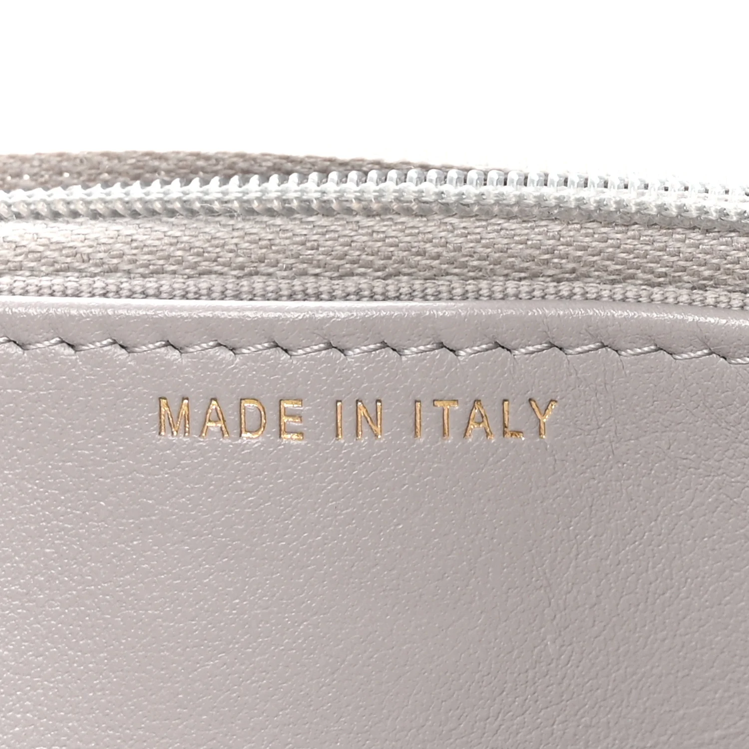 Caviar Quilted Studded CC Wallet On Chain WOC Grey - Top Club