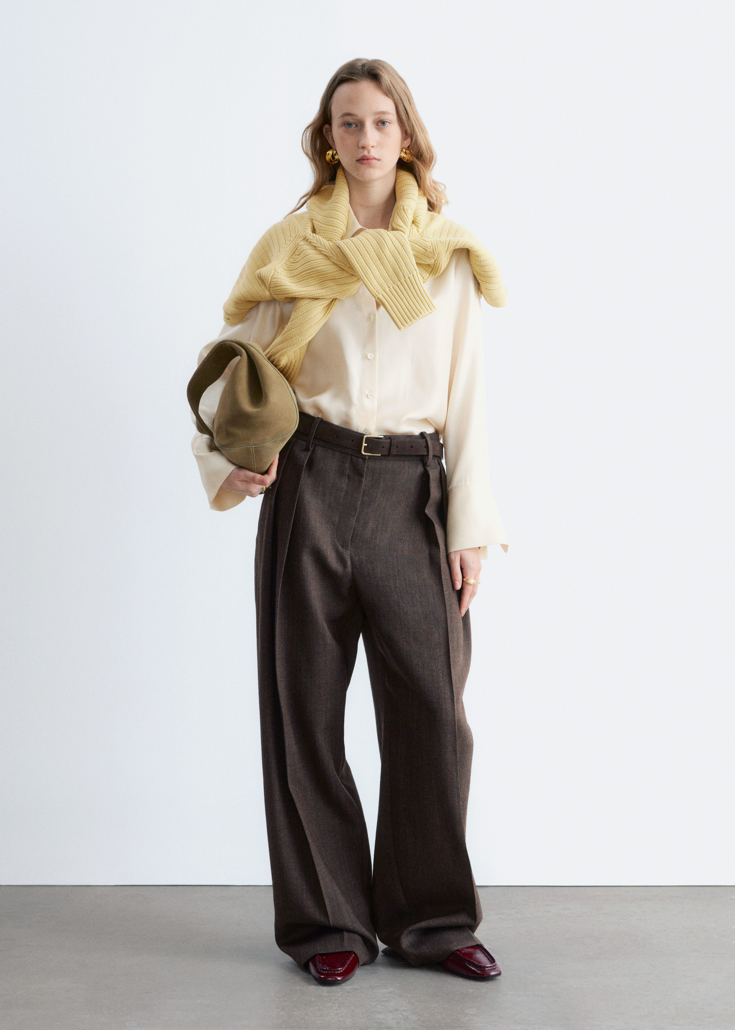 & Other Stories PRESS-CREASE WOOL TROUSERS