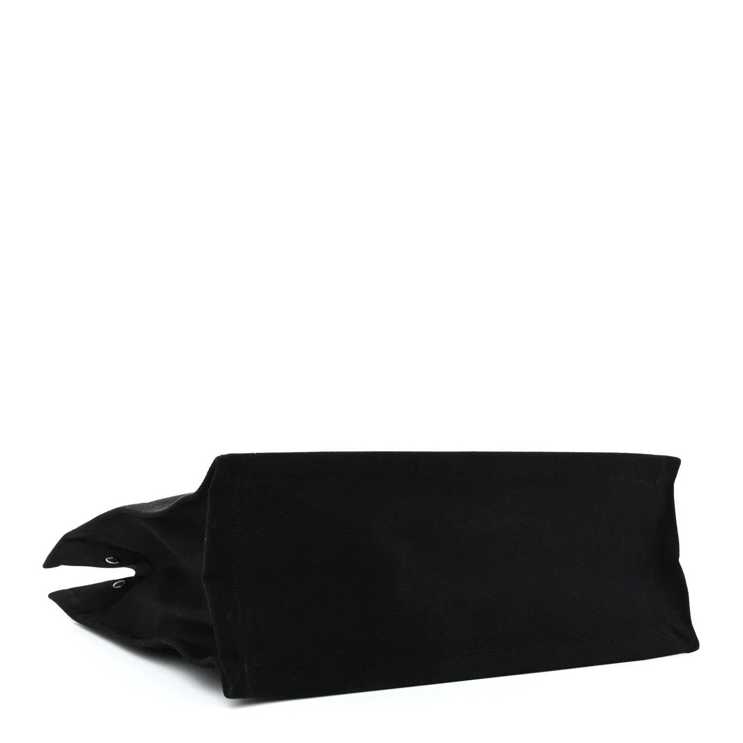 Linen Calfskin Rive Gauche Tote Black - Top Club