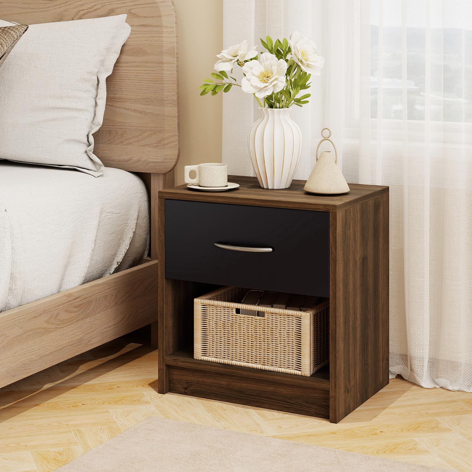 BEFOUNDLOVELY Nightstand with Drawer（1/2）