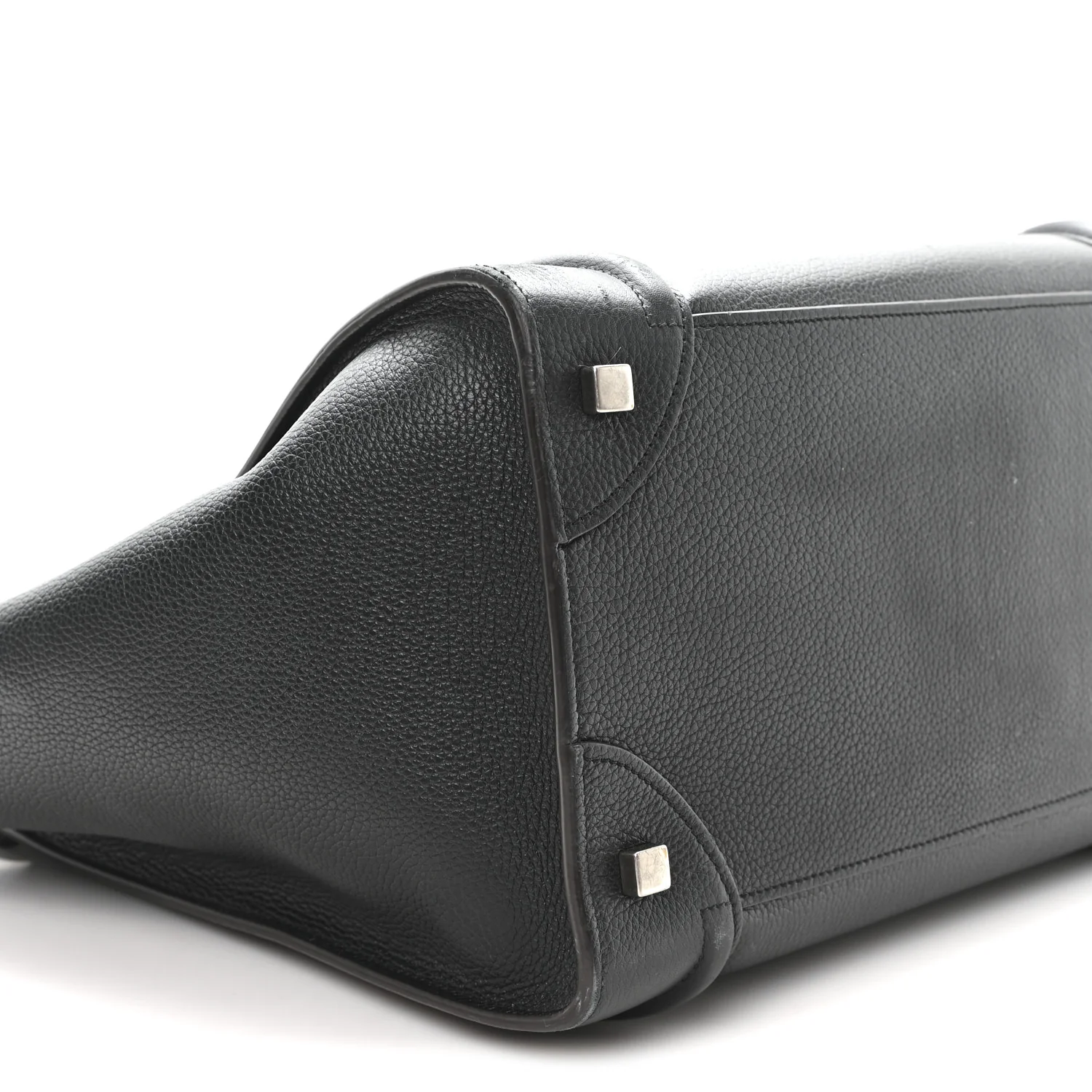Drummed Calfskin Mini Luggage Black - Top Club