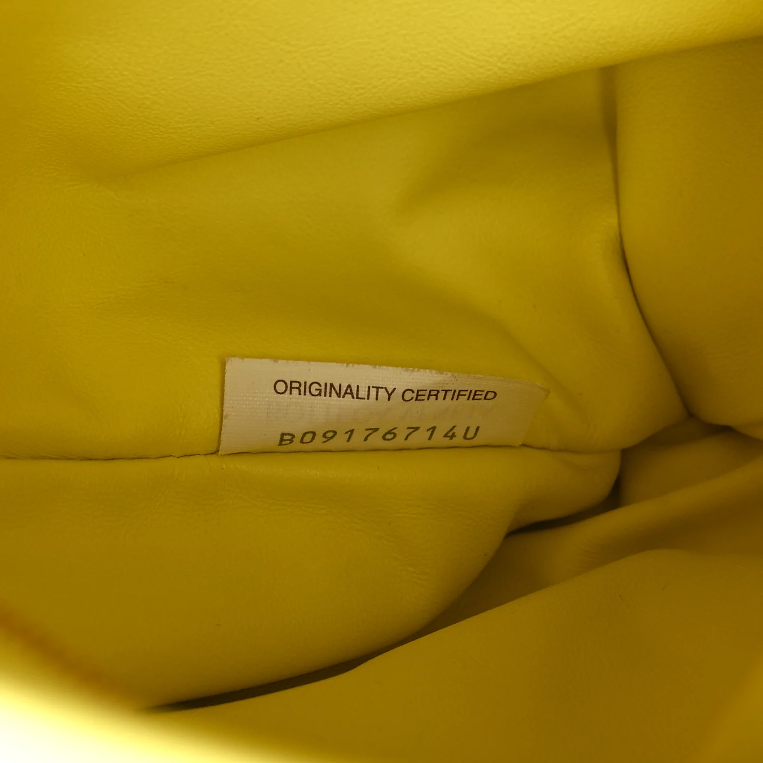 Calfskin Mini BV Twist Yellow - Top Club