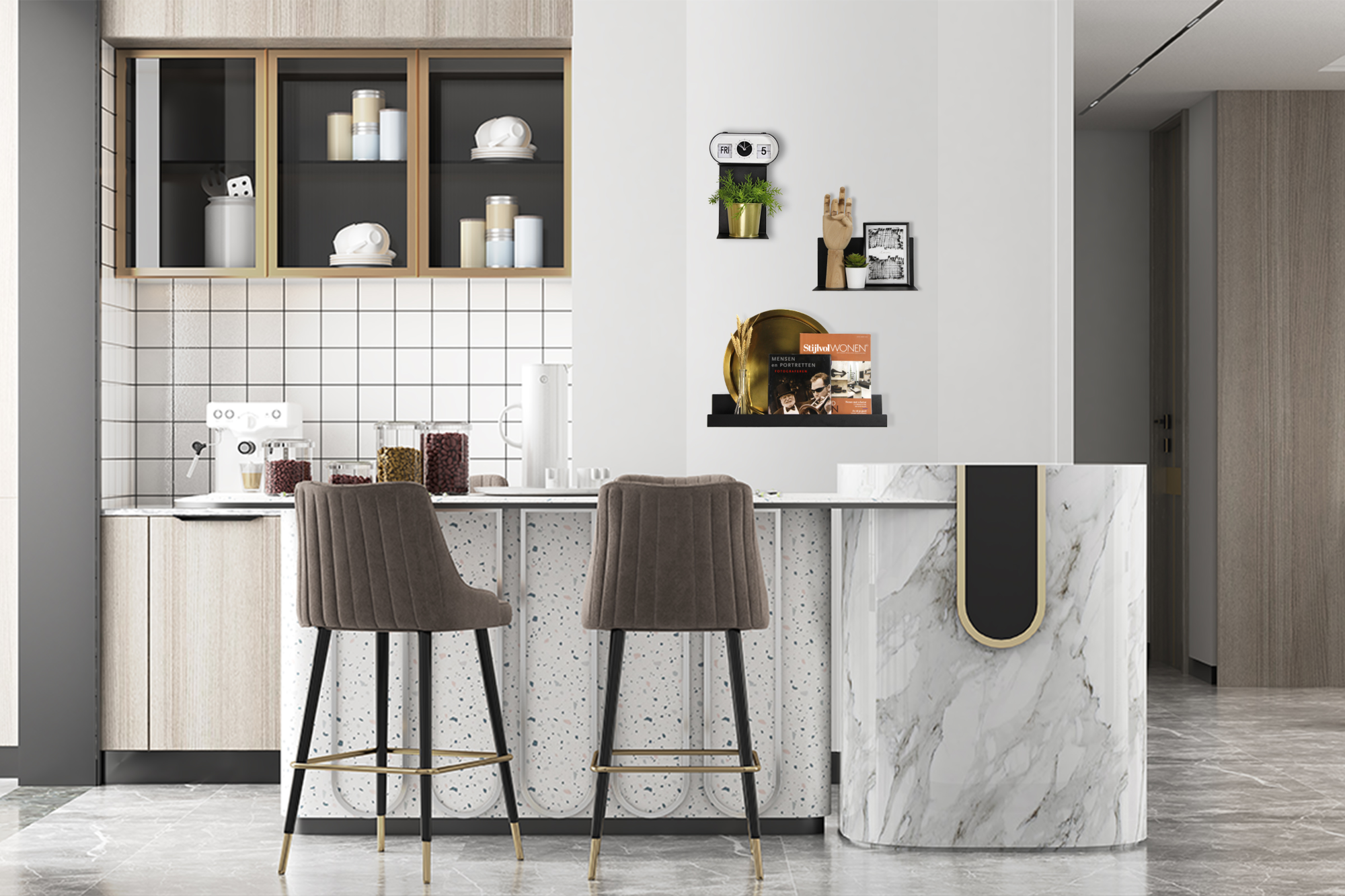 U-wandplank magnetische goud