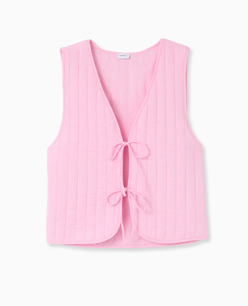 Pimkie Veste sans manches en gaze de coton matelassée