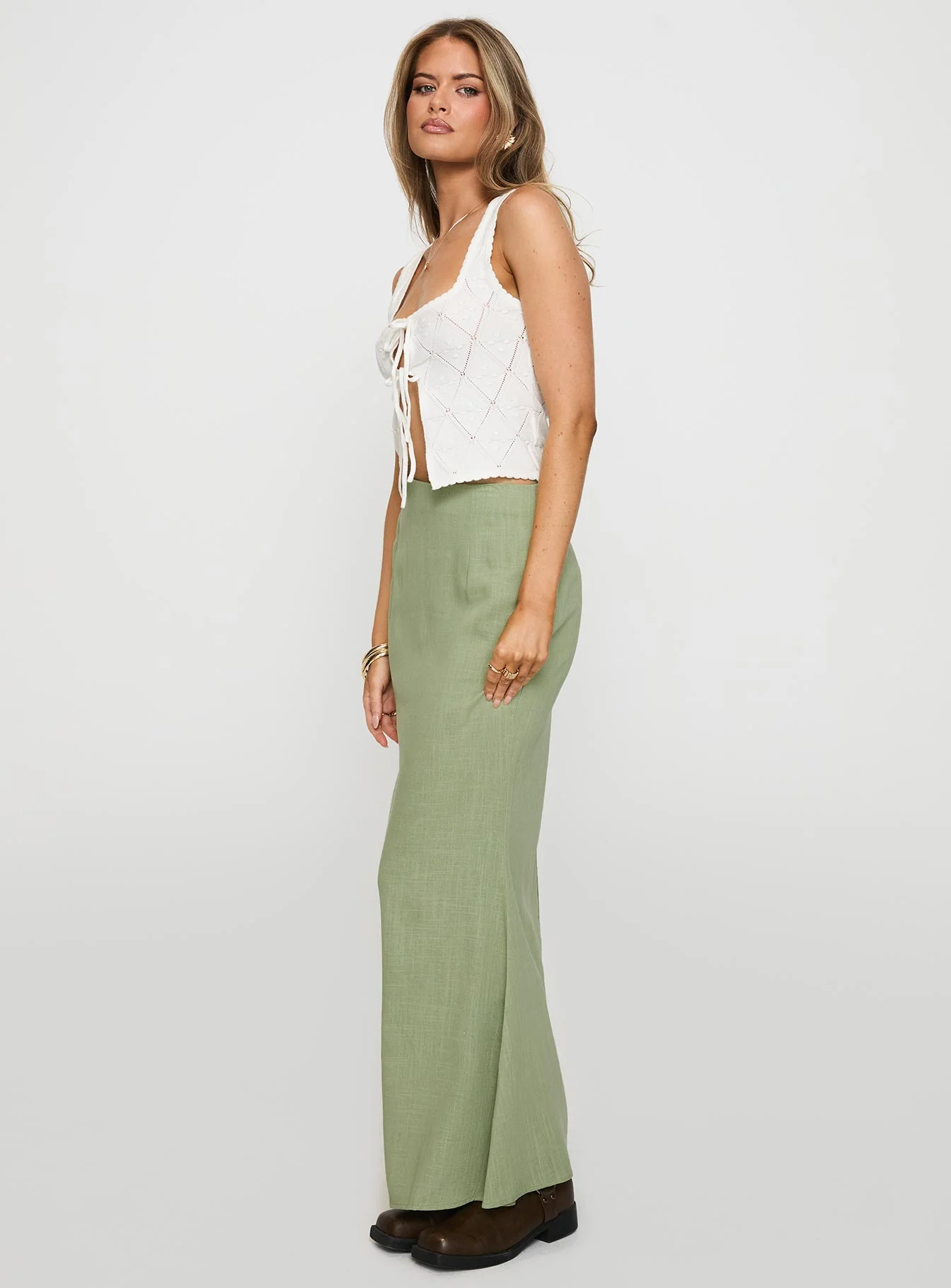 Sophia Maxi Skirt Green