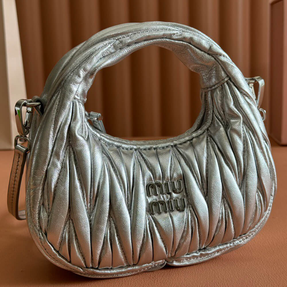 Mini Wander matelasse nappa leather hobo bag(high-end grade) - Top Club