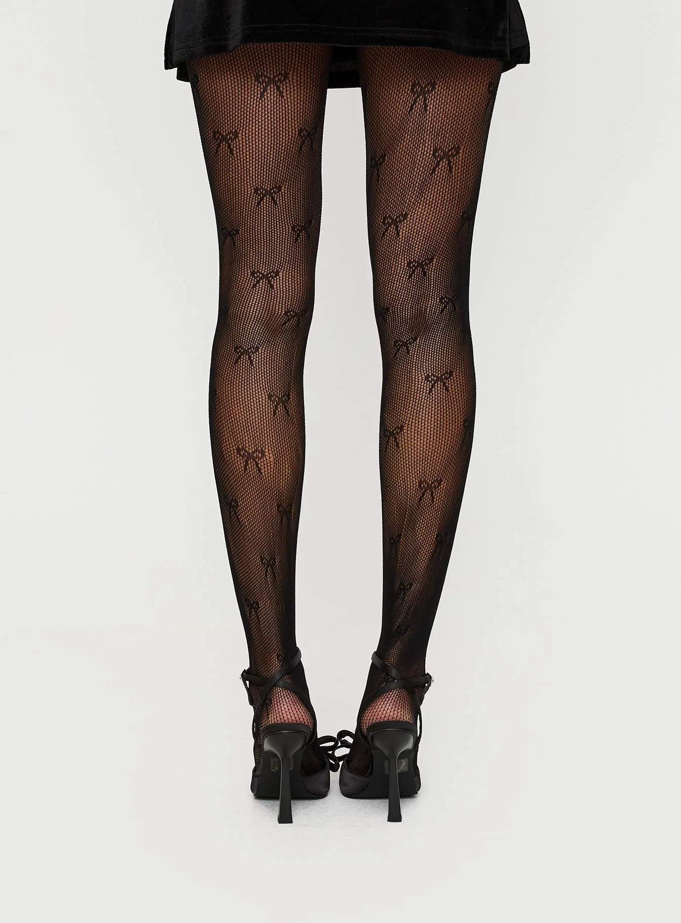Nexus Bow Detail Stockings Black