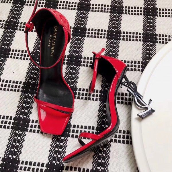 Saint Opyum 110mm Sandals Red Palent Leather - Top Club