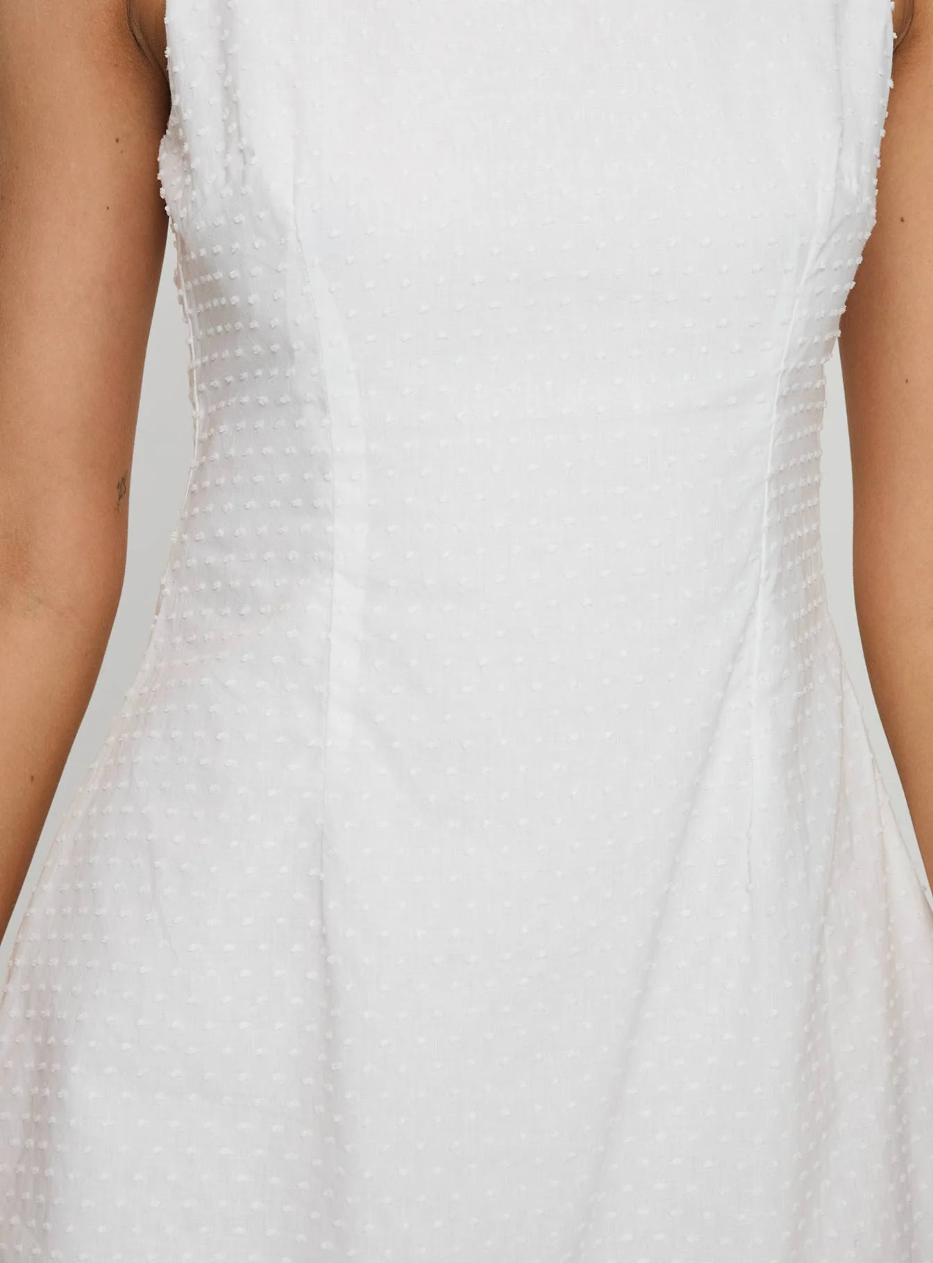 Susanne Keyhole Shift Mini Dress White