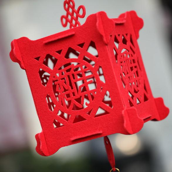 Red Flower Felt Art Craft