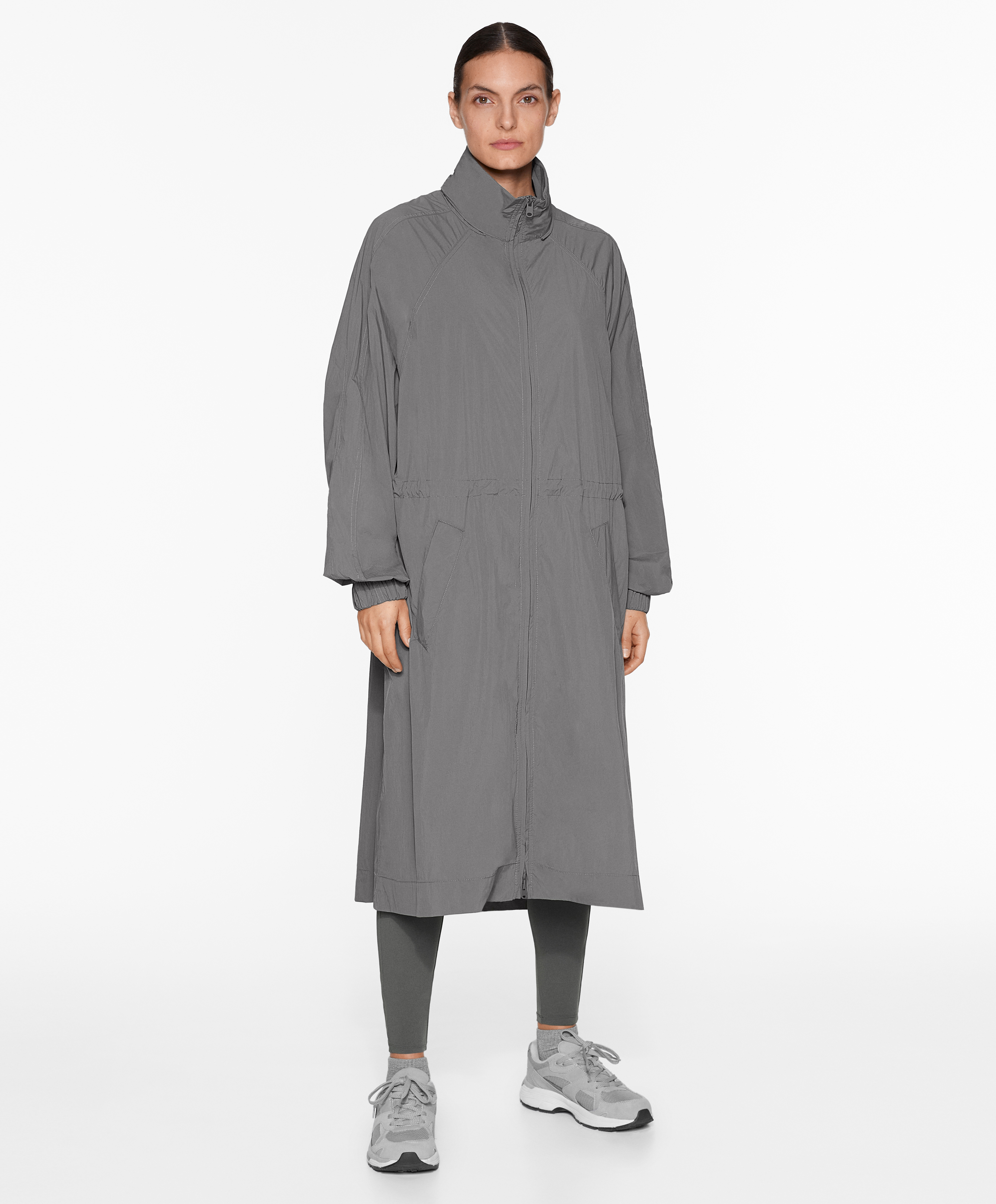 OYSHO Water-repellent midi jacket