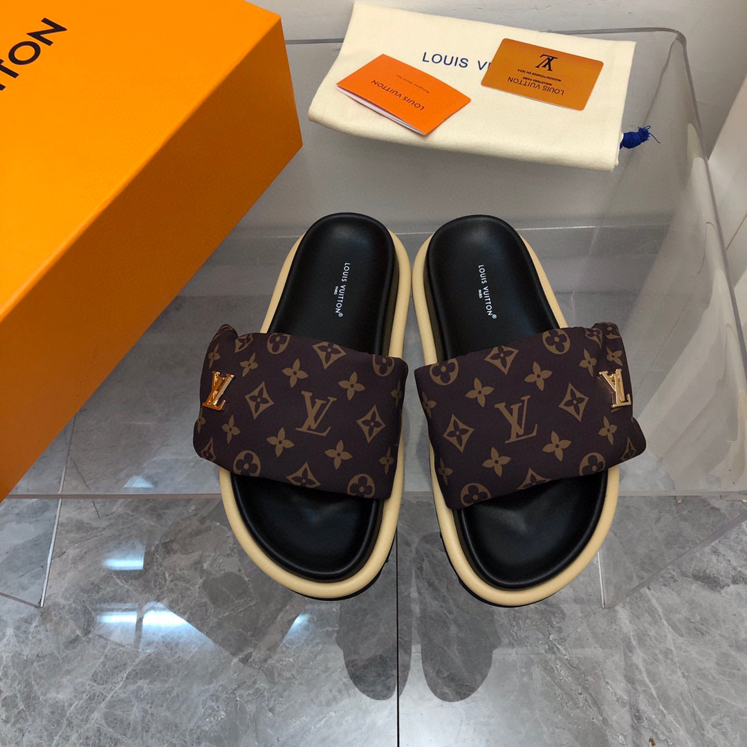 Louis Vuitton LV Pollow Nylon Velcro Slide Sandal(Replica) - Sneaker Replica Workshop