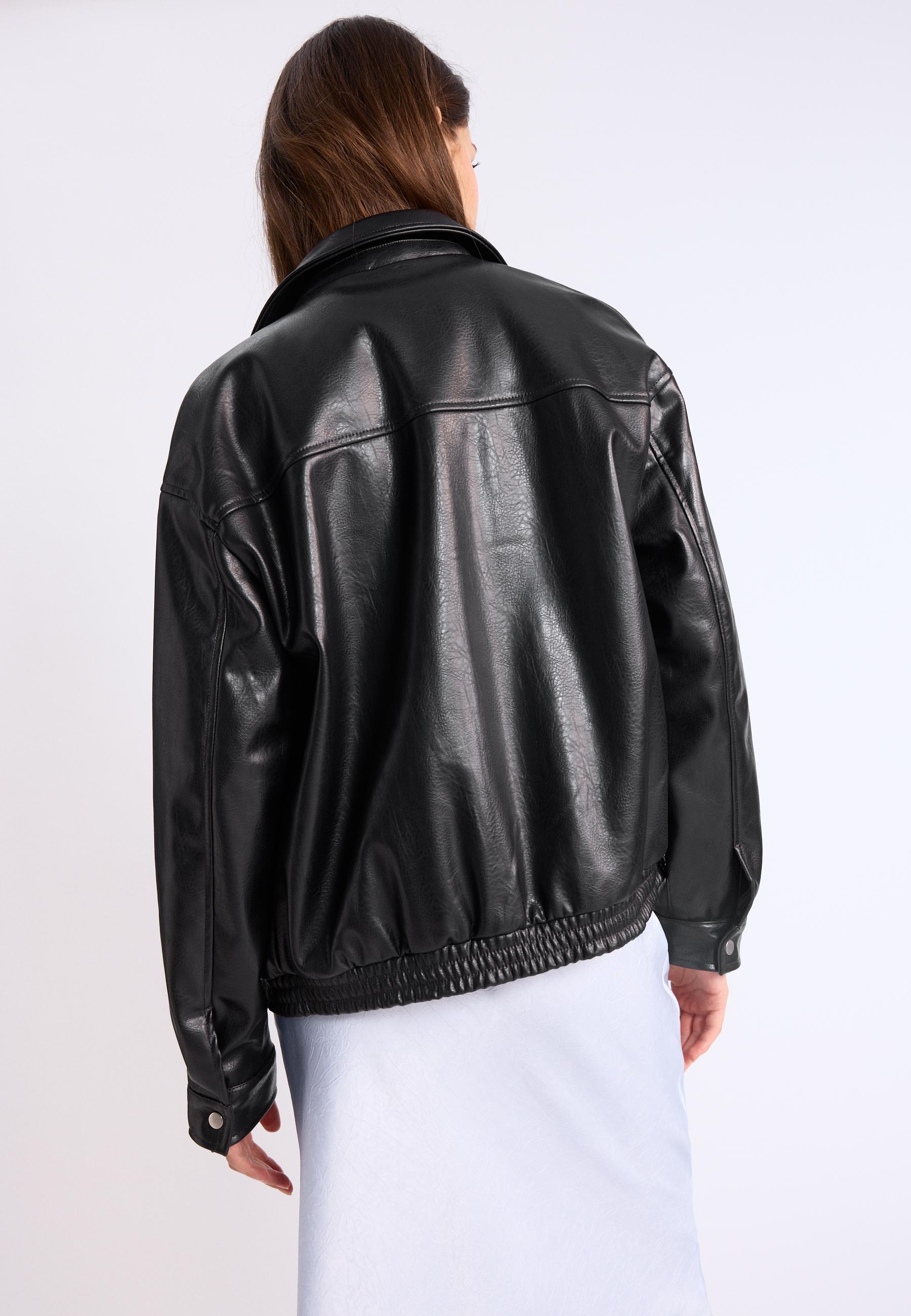 OVERSIZE LEATHER EFFECT JACKET