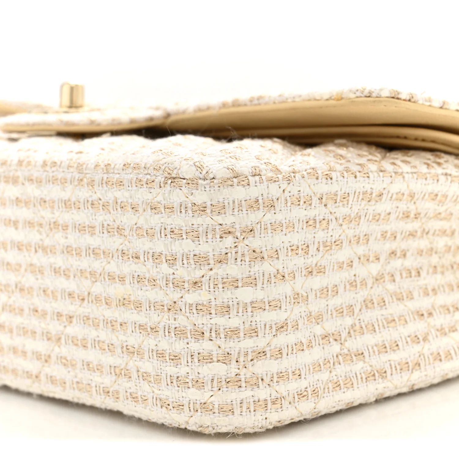 Tweed Medium Double Flap White - Top Club