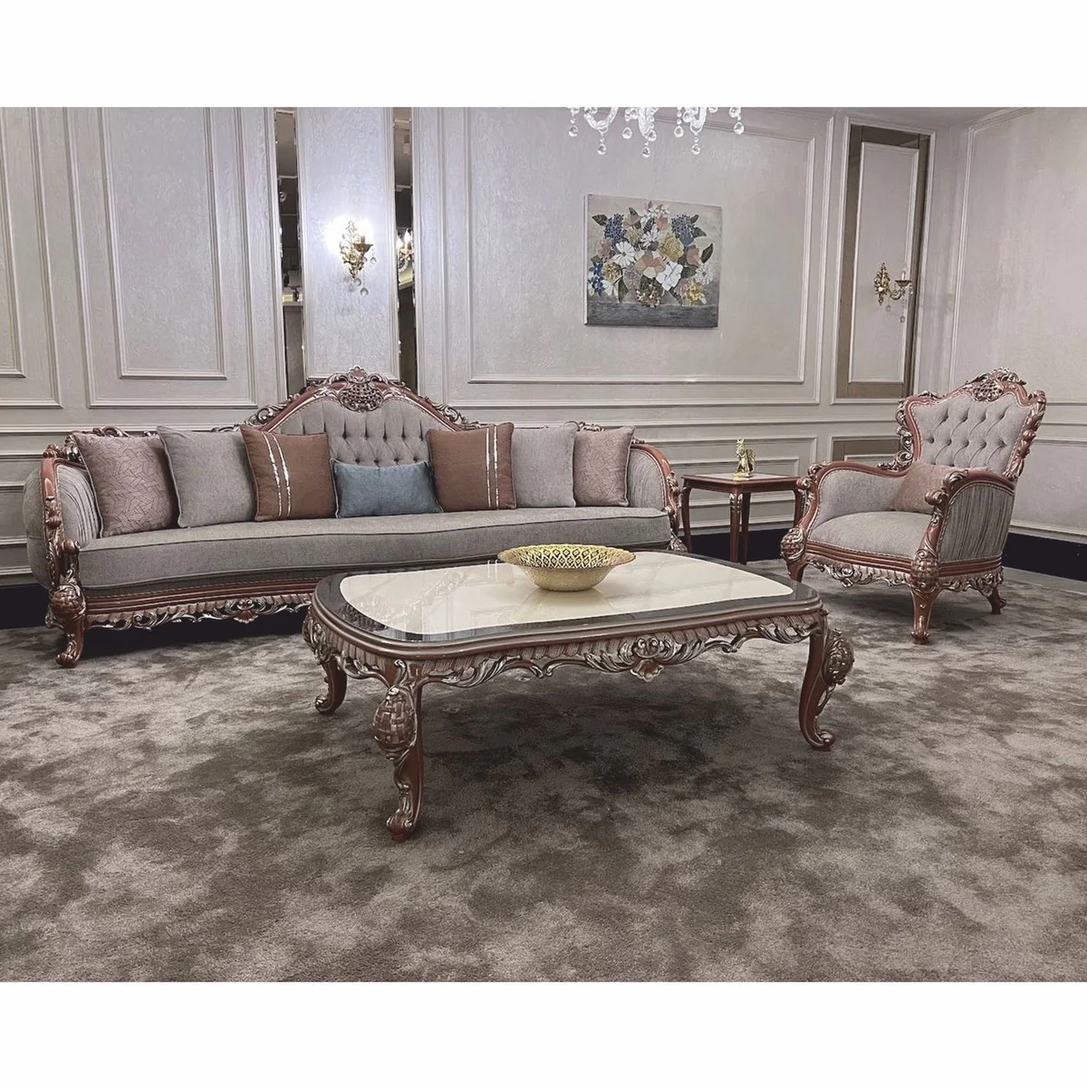 Dimensions of the armchairs: 97 x 90 x H. 115 cm