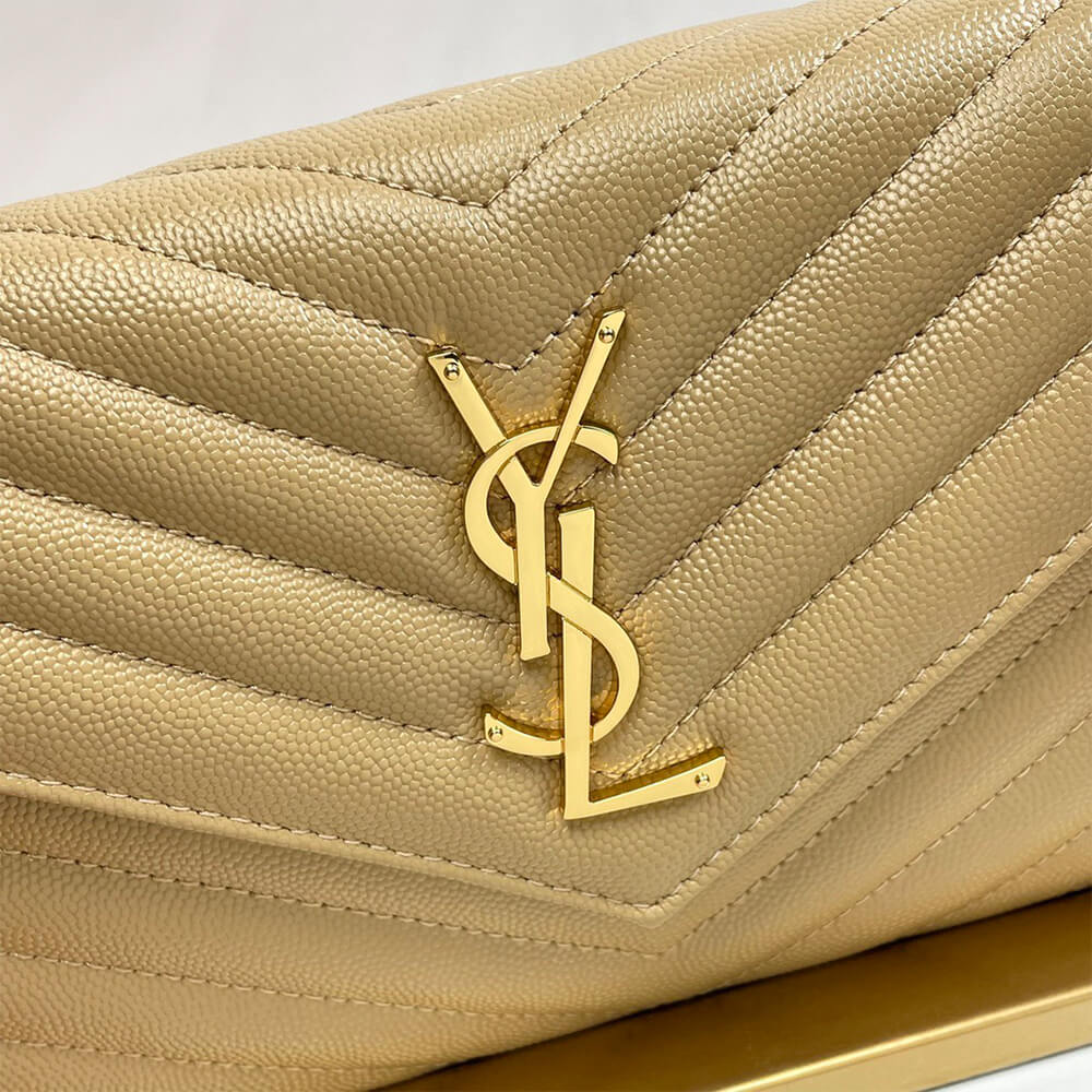 YSL classic cassandre chain wallet in grain de poudre leather - Top Club