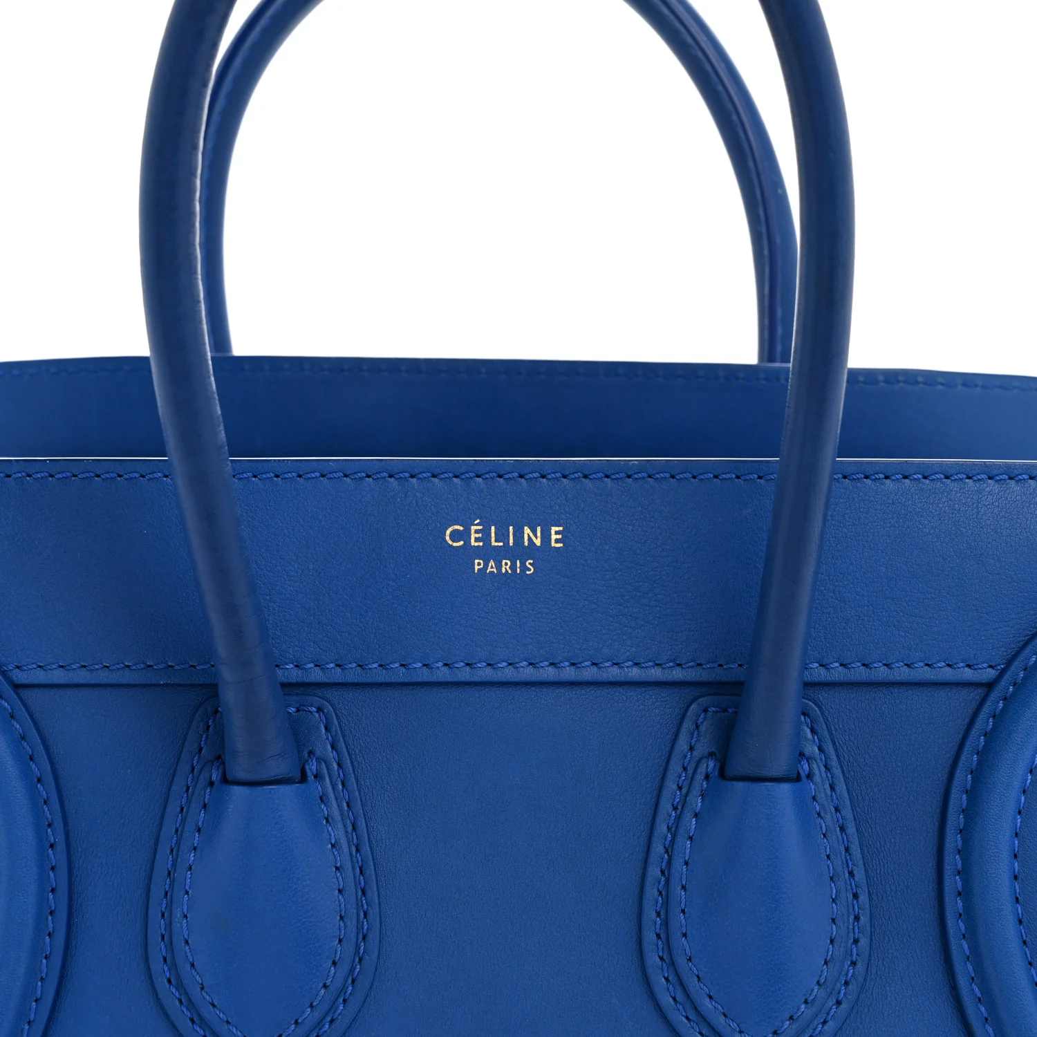Smooth Calfskin Micro Luggage Royal Blue - Top Club