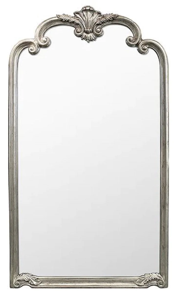 Luxury Baroque Mirror Silver - Magnificent Italian Baroque Style Wall Mirror - Handcrafted Luxury Furniture in Baroque Style - Magnificent Baroque Furniture - Made in Italy - Luxury Quality