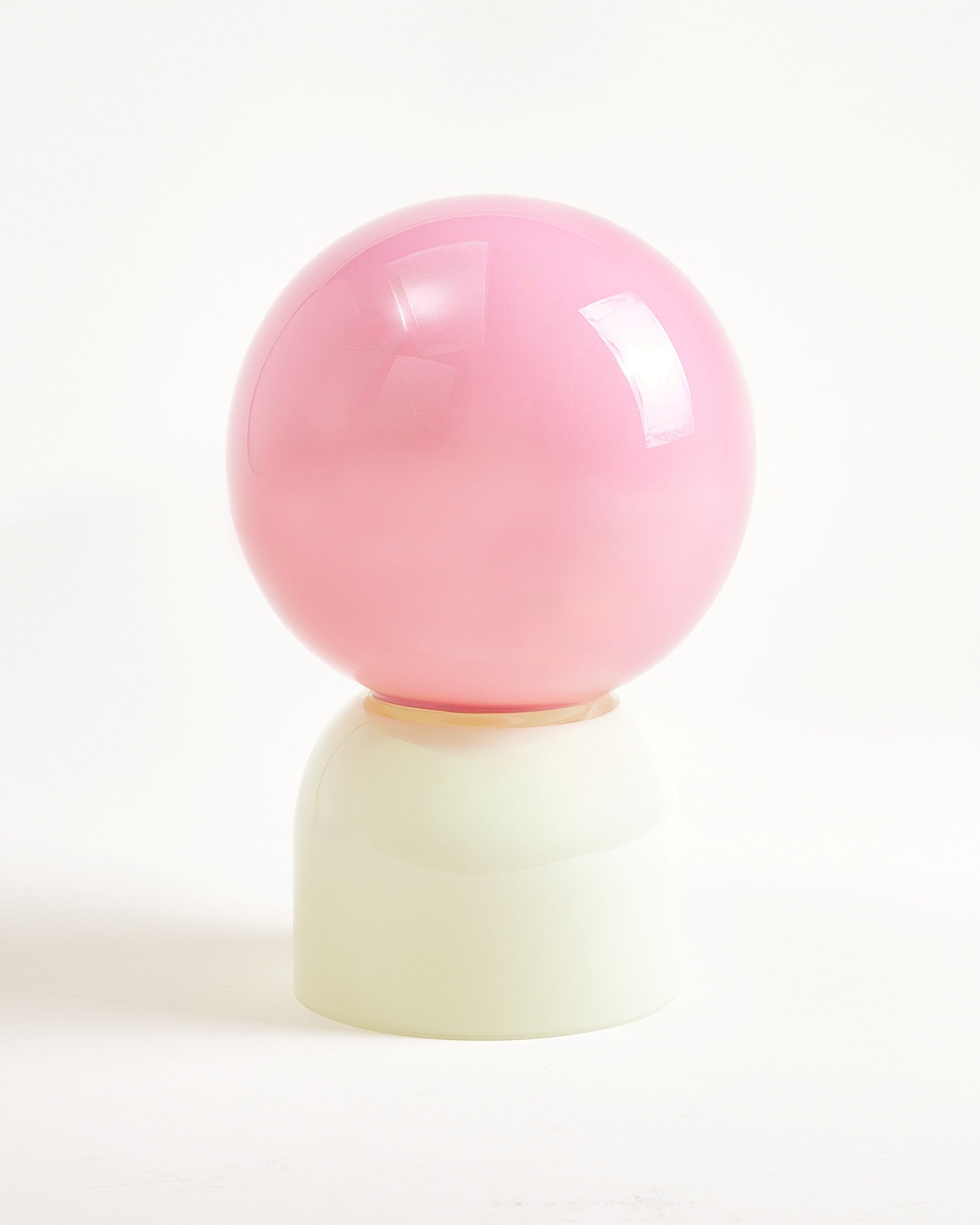 Lumo Glaslampe rosa hellgrün