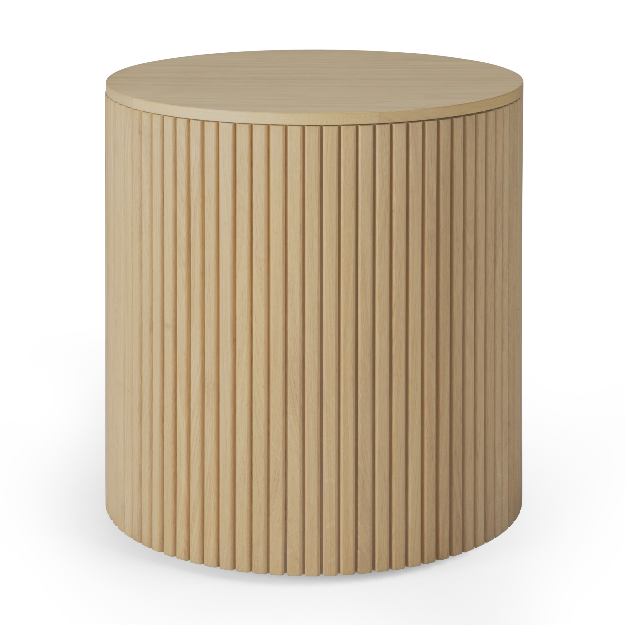 Bijzettafel Roller Max 40 cm eiken geolied
