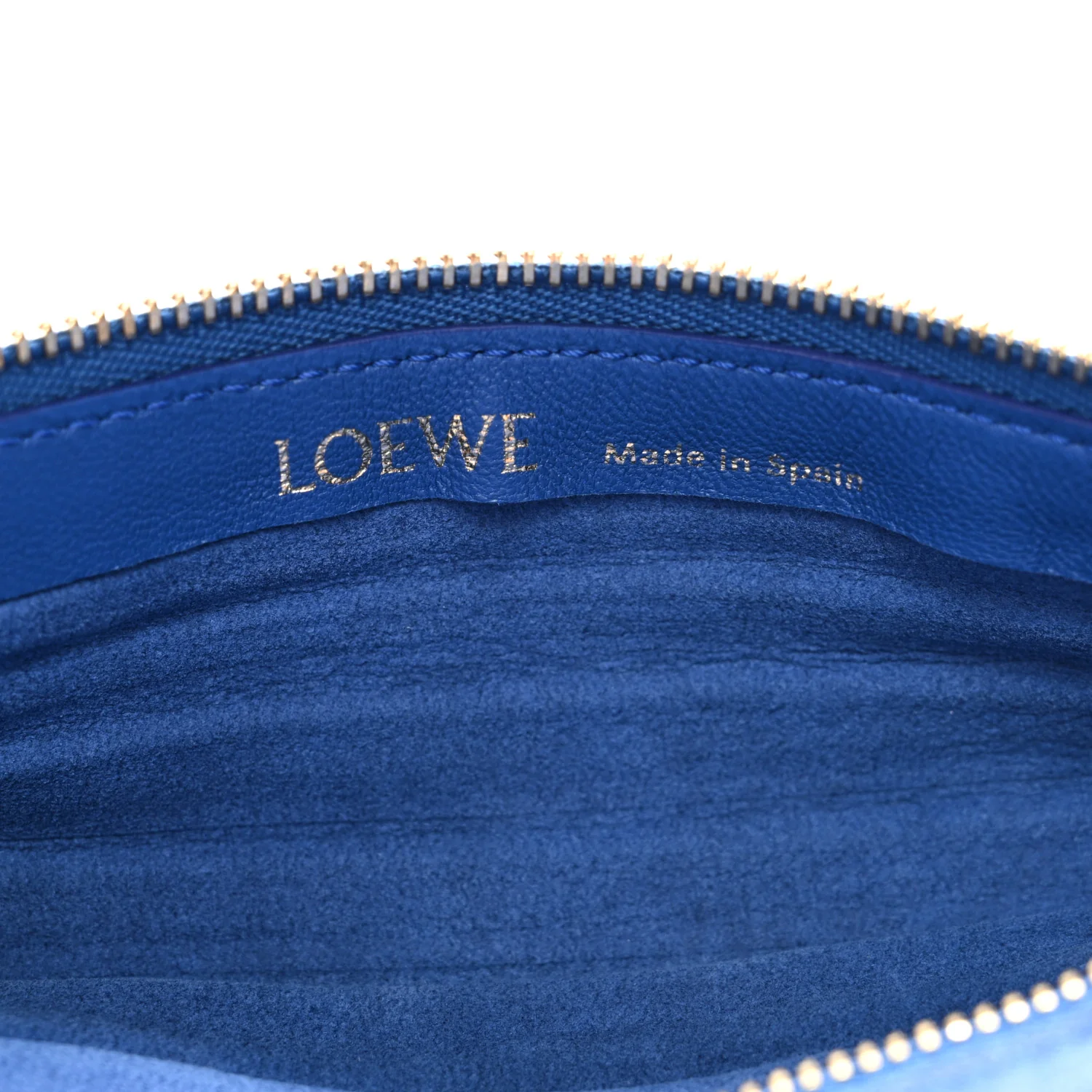 Lambskin Pleated Bracelet Pouch Shoulder Bag Royal Blue - Top Club