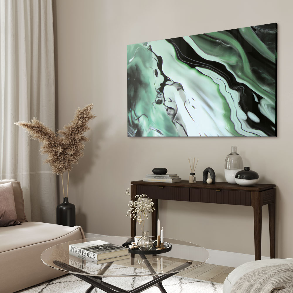 Walljar acrylglas schilderij - Groovy waves Acrylglas schilderij - 150 x 225 cm