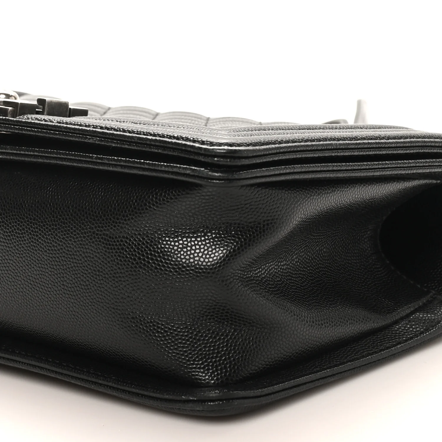 Caviar Quilted Medium Boy Flap Black - Top Club