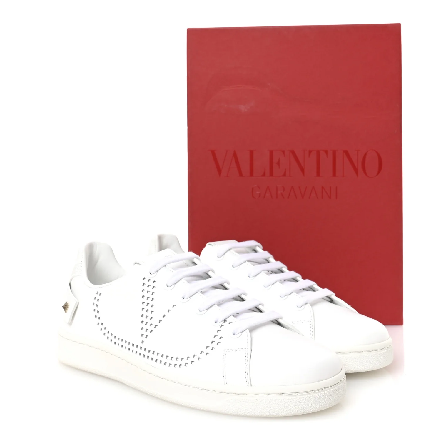Calfskin Womens Backnet Sneakers 39.5 White - Top Club