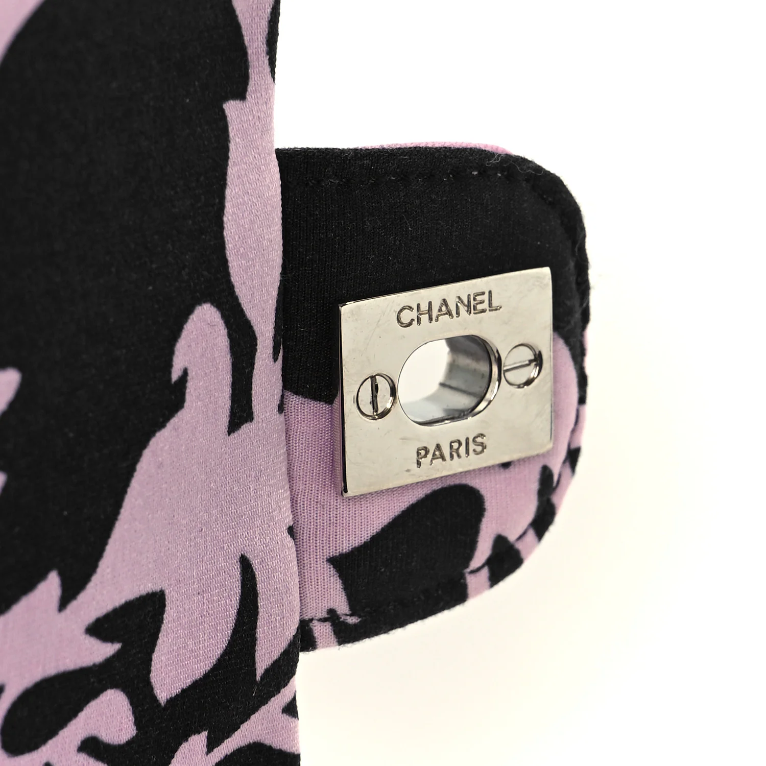 Printed Fabric East West Flap Black Pink - Top Club