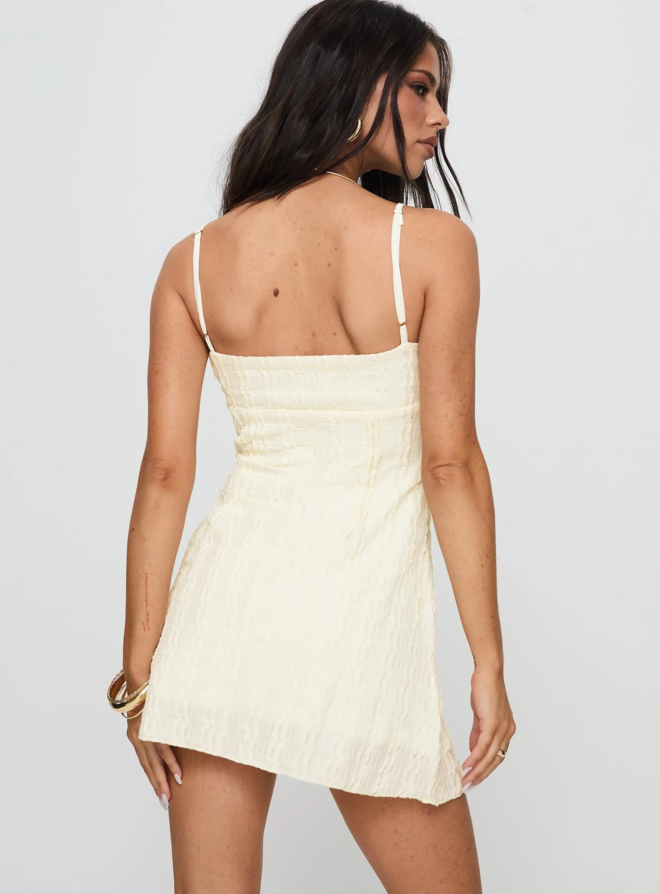 Melrose Nights Mini Dress Cream