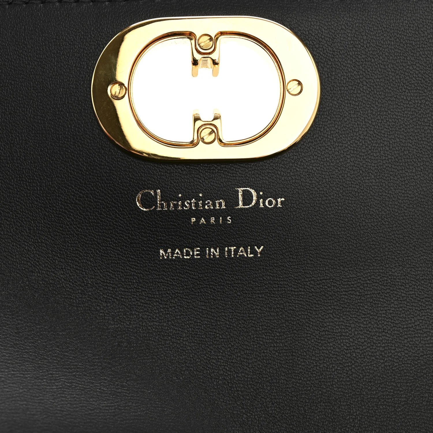 Box Calfskin 30 Montaigne Avenue Pouch Black - Top Club