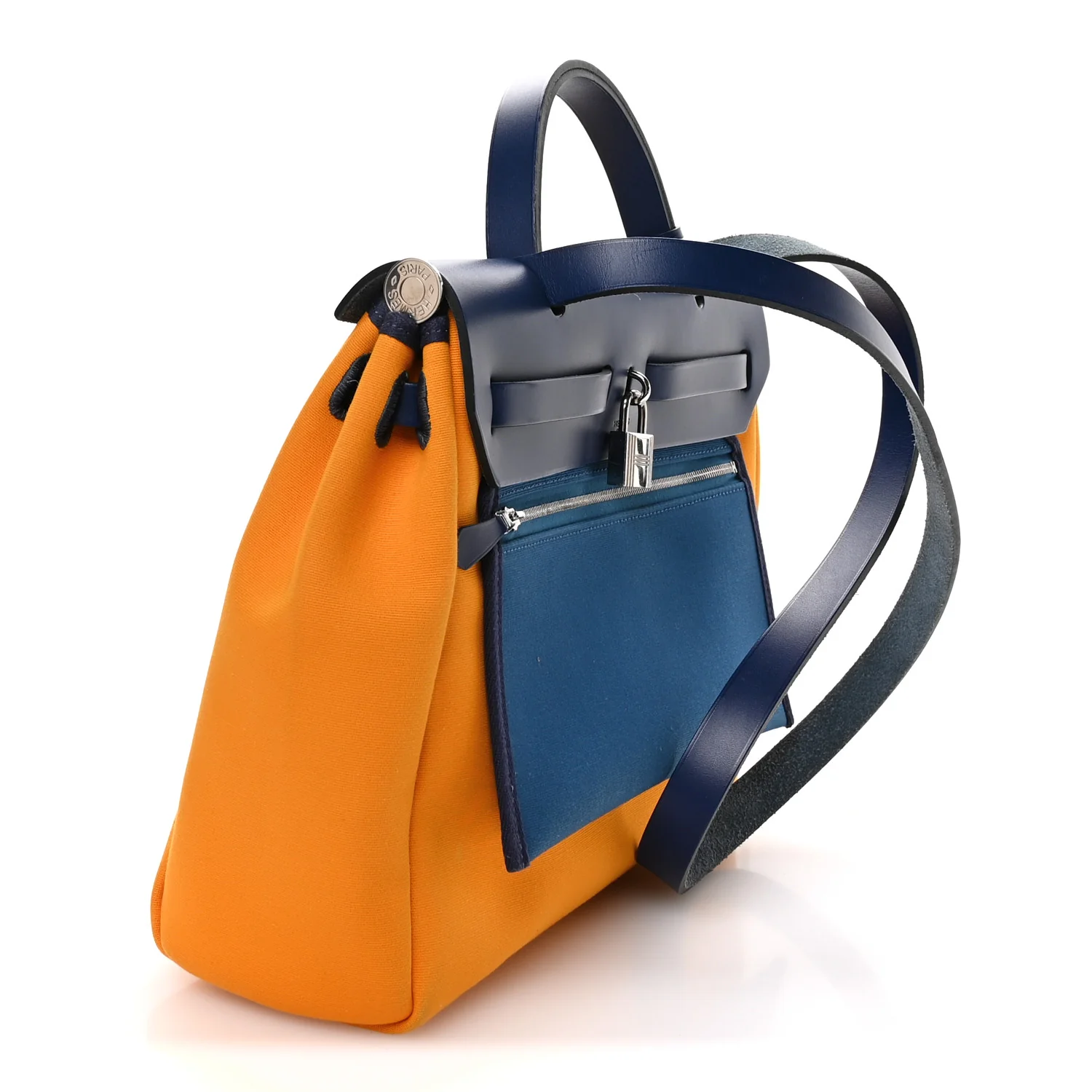 Military Toile Vache Hunter Verso Herbag Zip Retourne 31 PM Jaune Or Bleu Outremer Bleu Saphir - Top Club