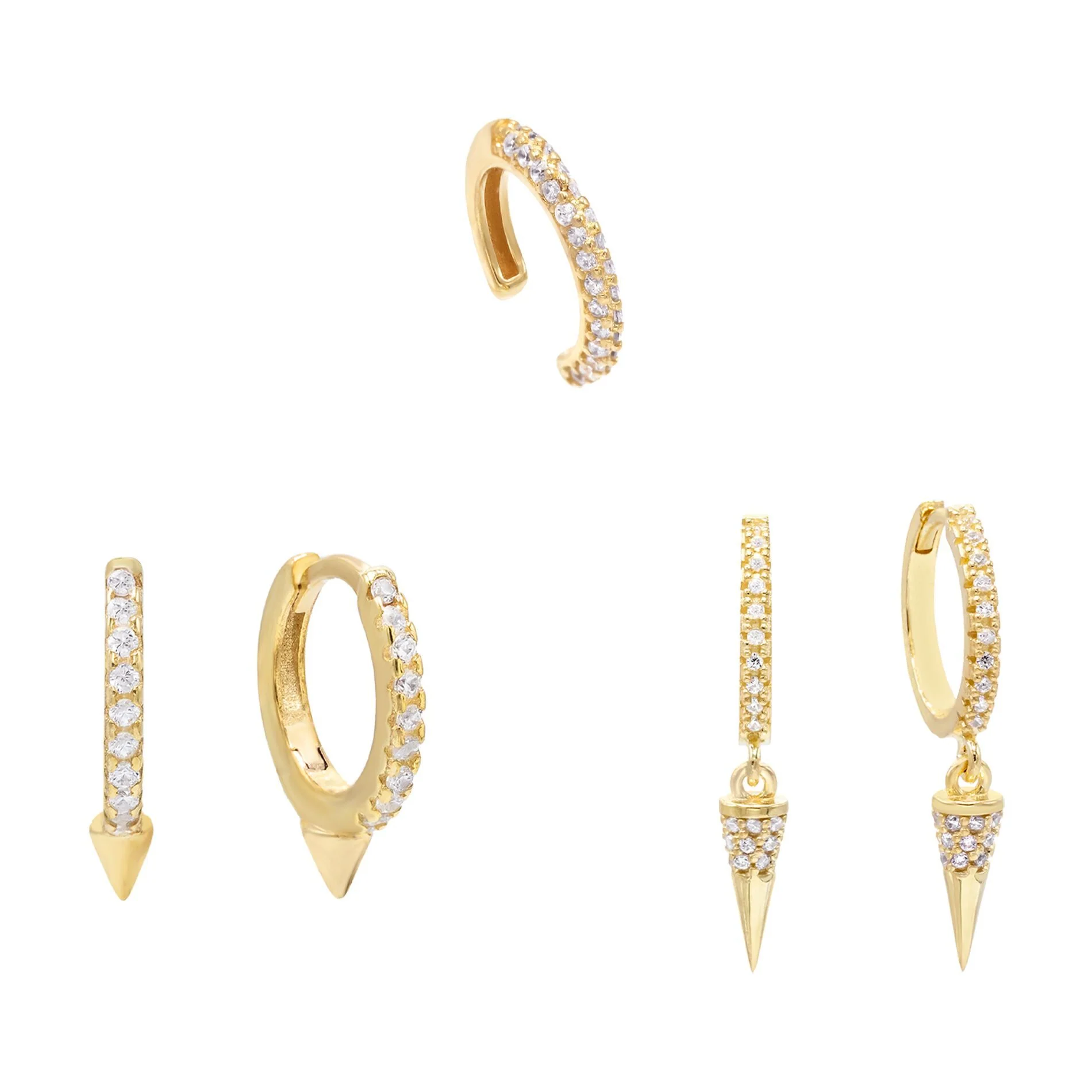 Spike Earring Combo Set