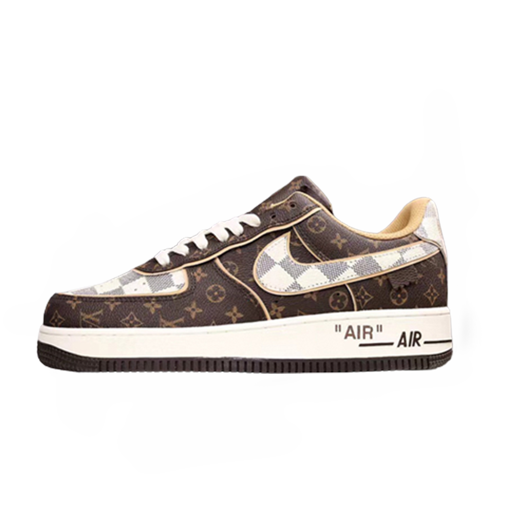 Nike Air Force 1 Low Louis Vuitton Monogram Brown Damier Azur(Replica) - Sneaker Replica Workshop