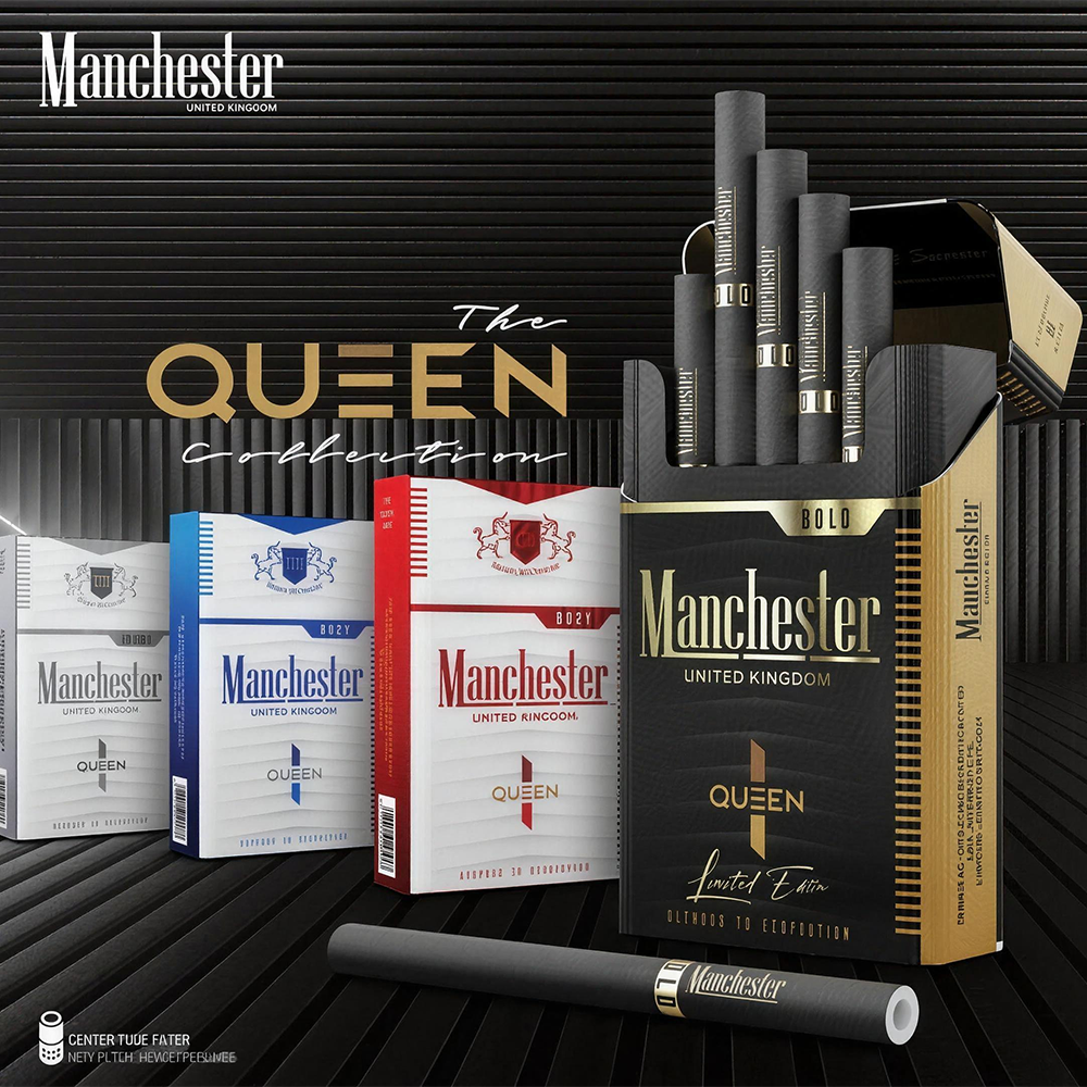 Manchester Queen Tube Filter Black Gold 7mg Carton - RELX