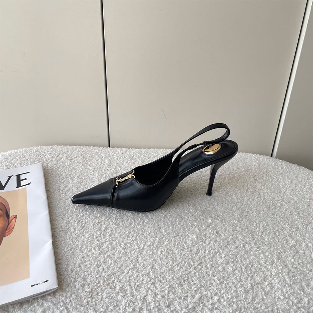 YSL Babylone Breteuil Slingback Pumps in Smooth Leather - Top Club
