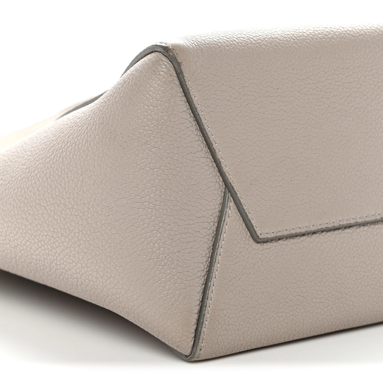 Soft Grained Calfskin Small Sangle Bucket Bag Light Taupe - Top Club
