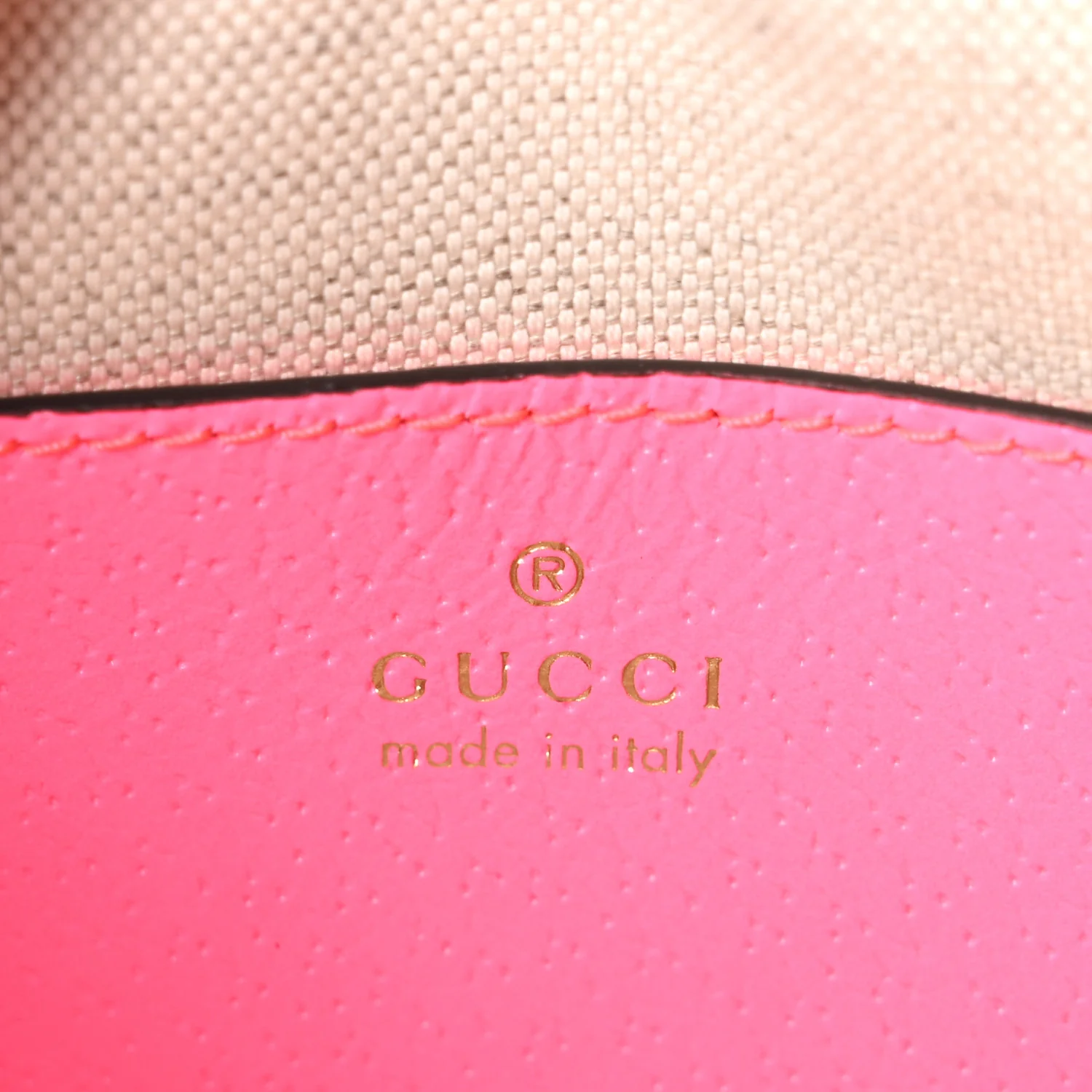 GG Supreme Monogram Textured Dollar Calfskin Web Ophidia Small Crossbody Bag Beige Ebony Fuchsia - Top Club
