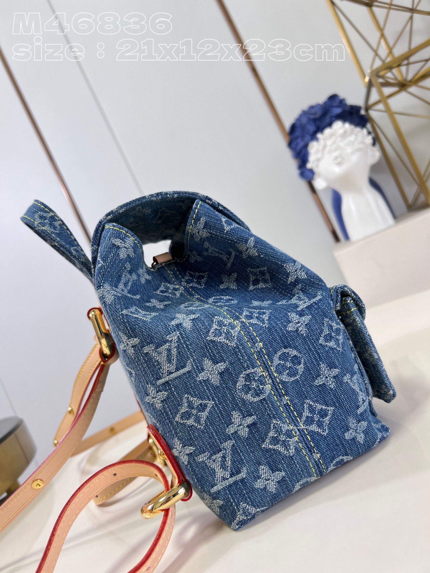 Louis Monogram Denim backpack bag size : 21-12-23 cm - Top Club
