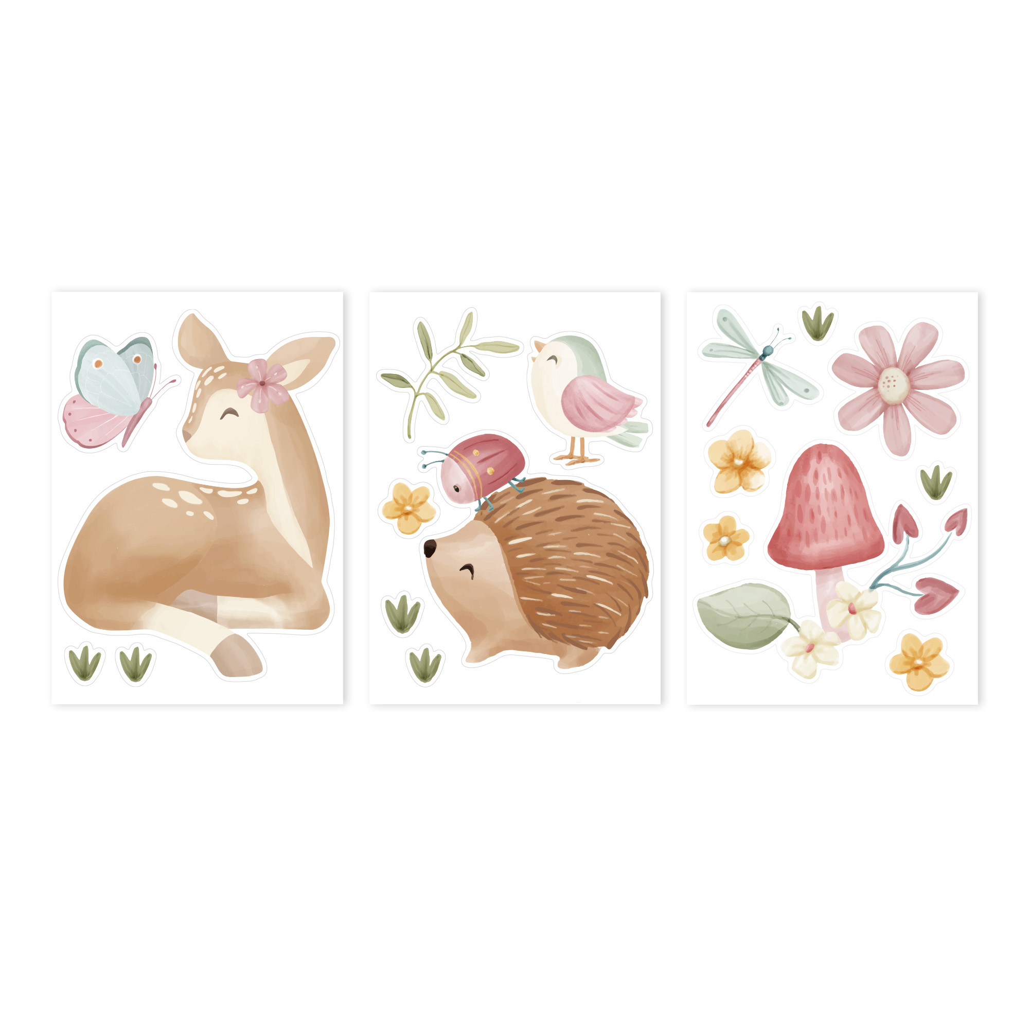 Muurstickers Fairy Garden A4