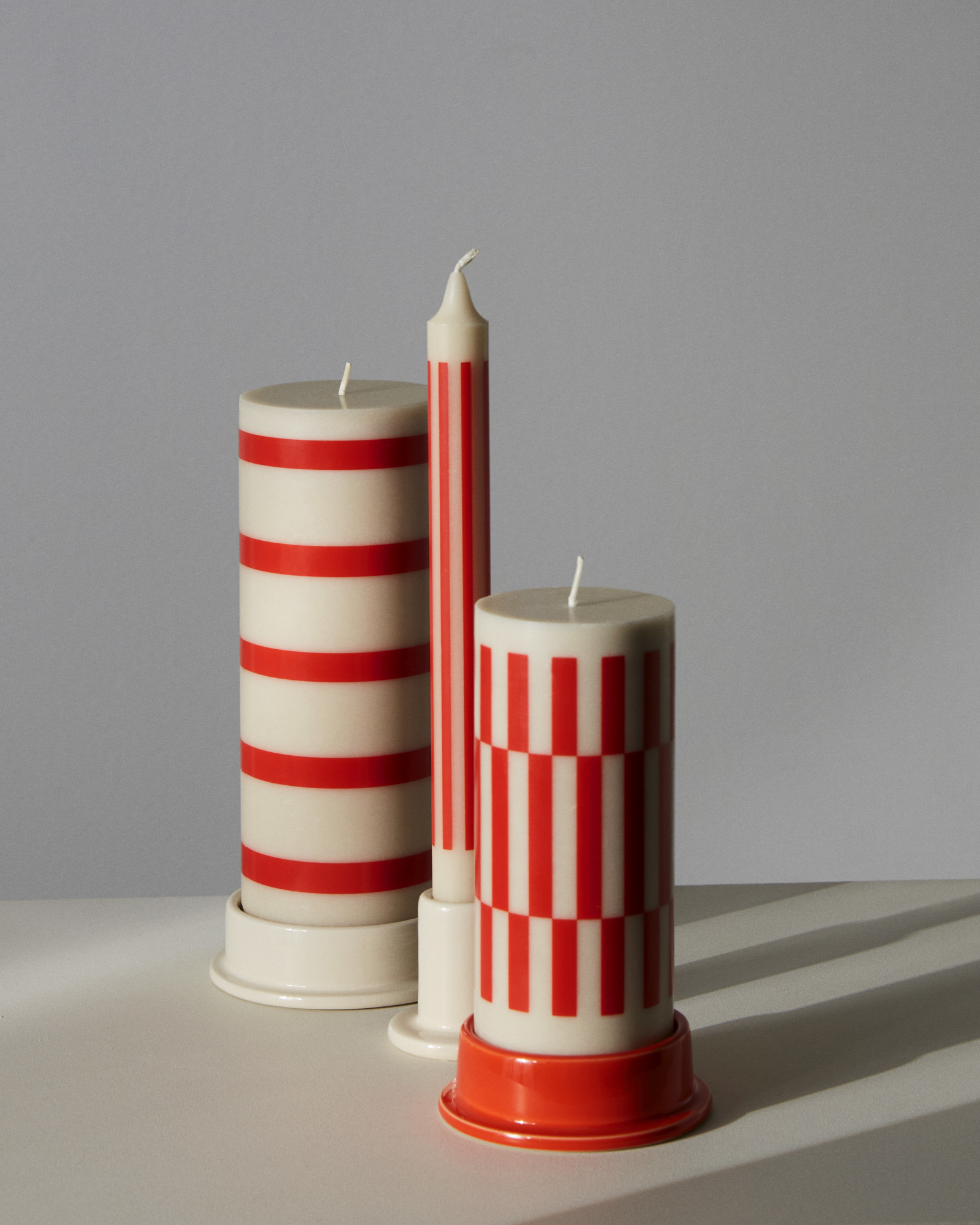 Kandelaar Column S warm rood