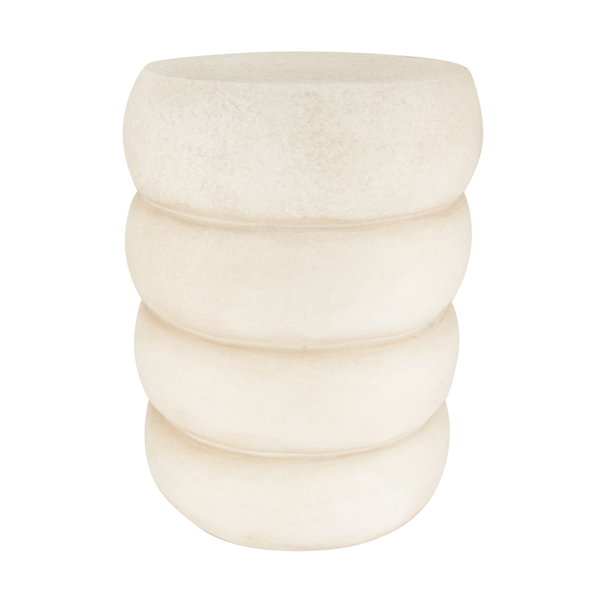 Bijzettafel round mat creme
