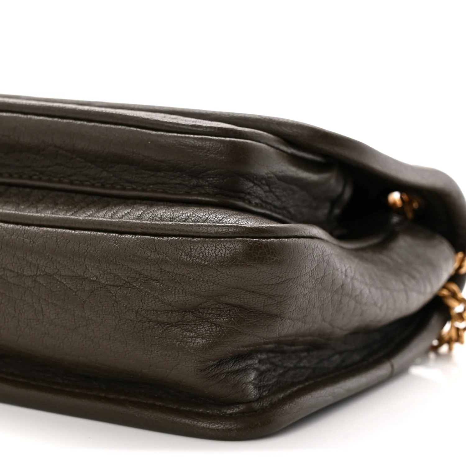 Grained Lambskin Monogram Mini Niki Chain Satchel Dark Cork - Top Club