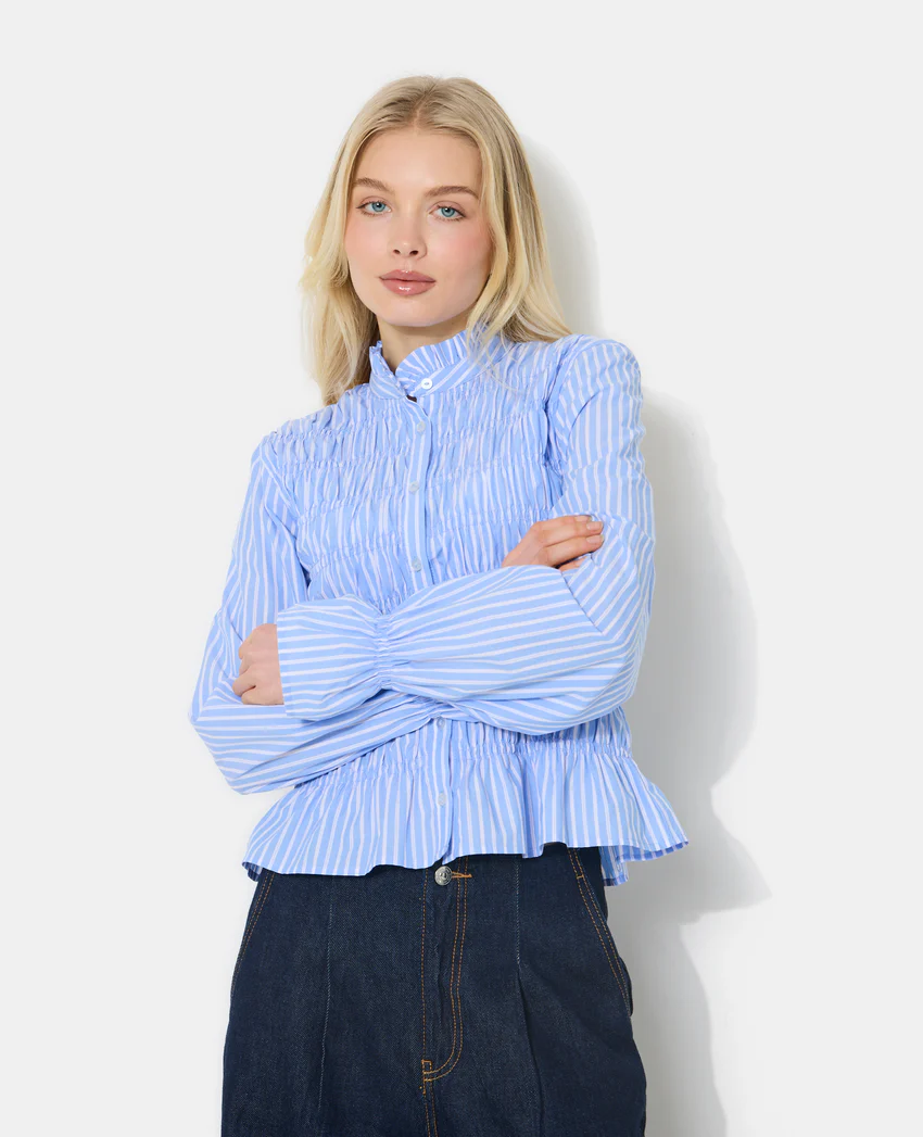 Pimkie Chemise smockée et rayé avec manches ballons